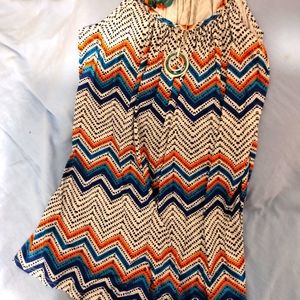 Size XL multicolored spaghetti strap babydoll